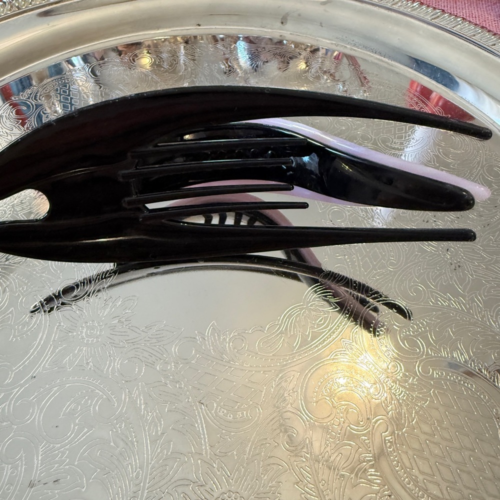 Purple/blue/ glitter/ Starfish/ Rhinestones/lavender/black hair clip - Picture 3 of 9